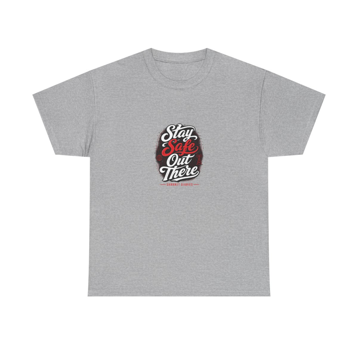 Darknet Diaries "Stay Safe Out There" Unisex Tee - alternate angle 3, merchandise