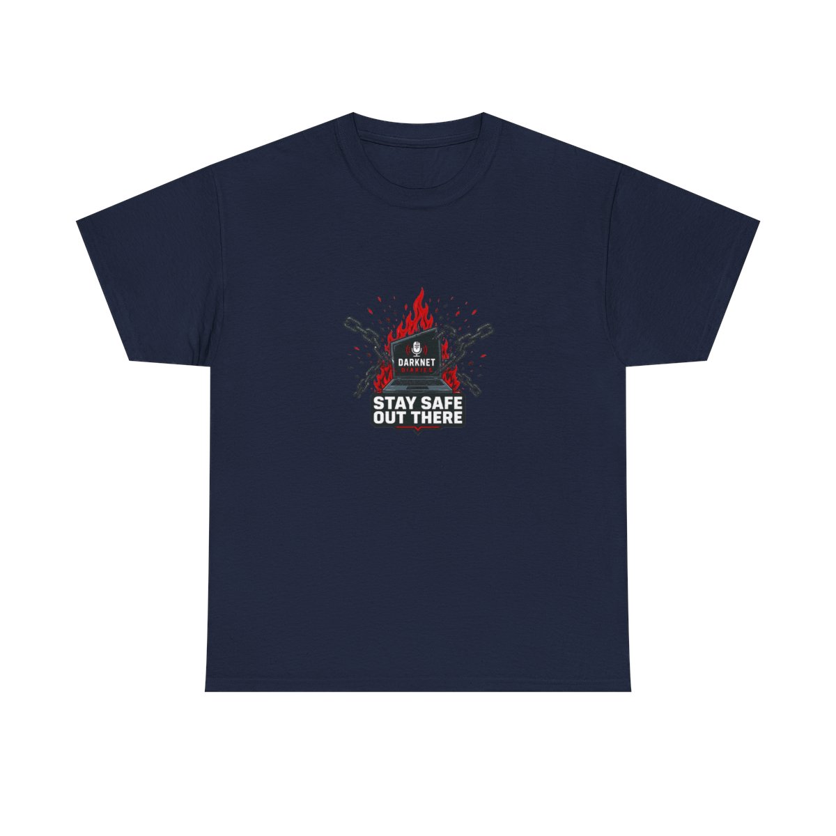 Darknet Diaries "Stay safe out there," Unisex Tee - alternate angle 5, merchandise