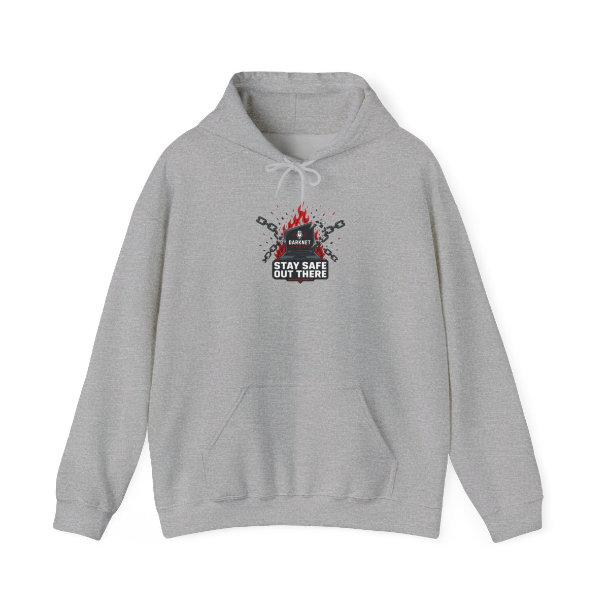 Darknet Diaries "Stay safe out there," Hoodie - alternate angle 3, merchandise