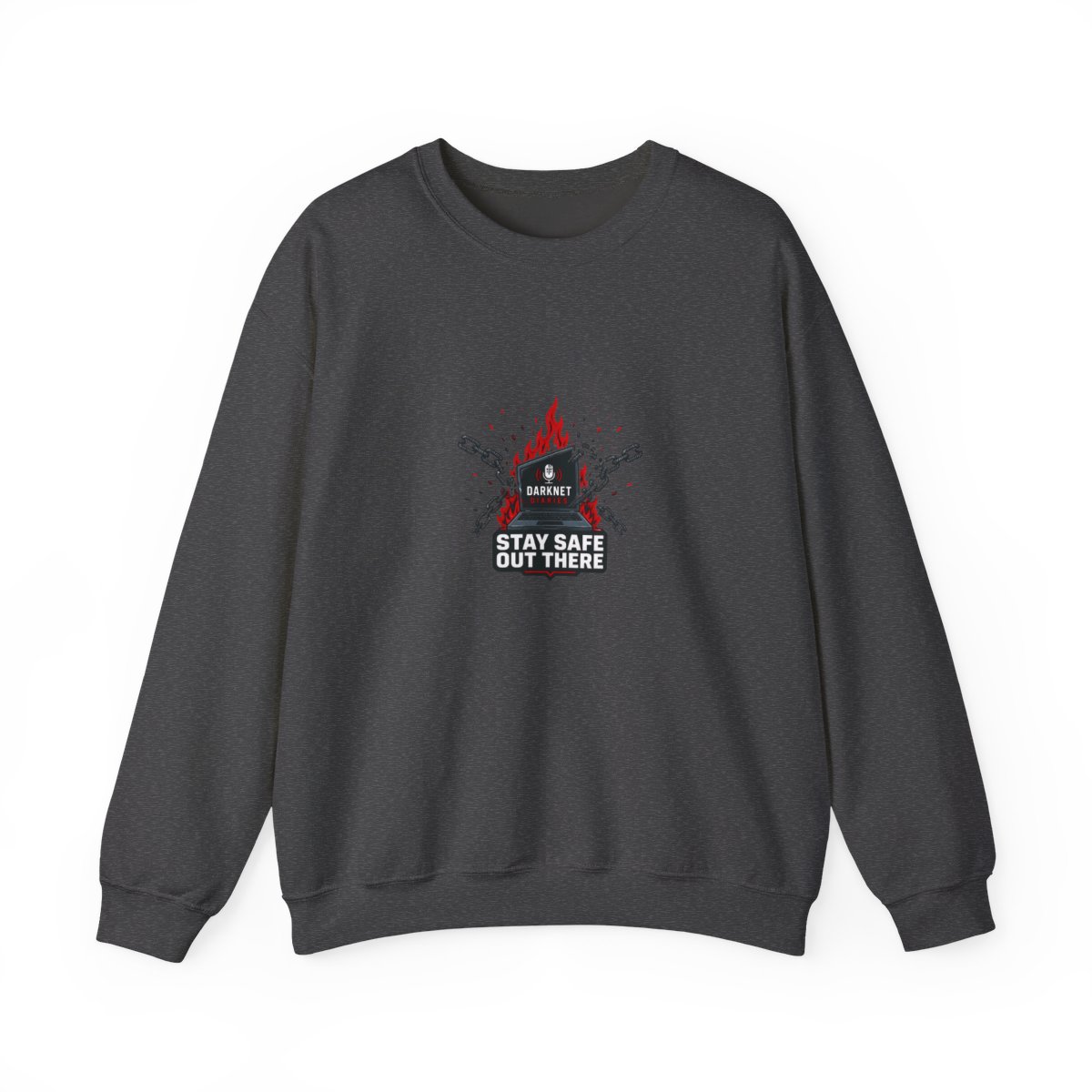 Darknet Diaries "Stay safe out there," Crewneck - Official Sweatshirts merchandise