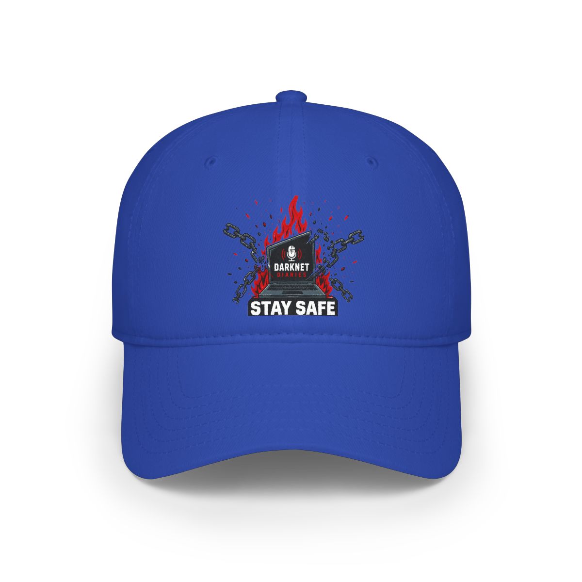 Darknet Diaries "Stay safe out there," Hat - alternate angle 2, merchandise