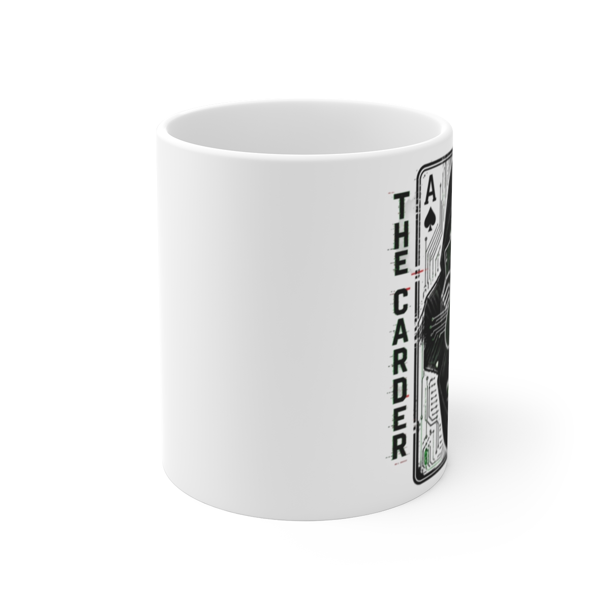Darknet Diaries "The Carder" White Mug - alternate angle 1, merchandise
